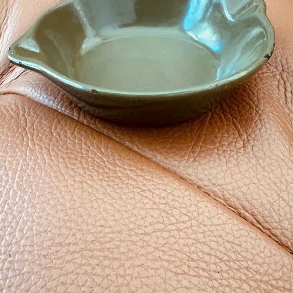 Vintage Enamel Cast Iron Mini Skillet Pan Olive Green - Picture 6 of 9